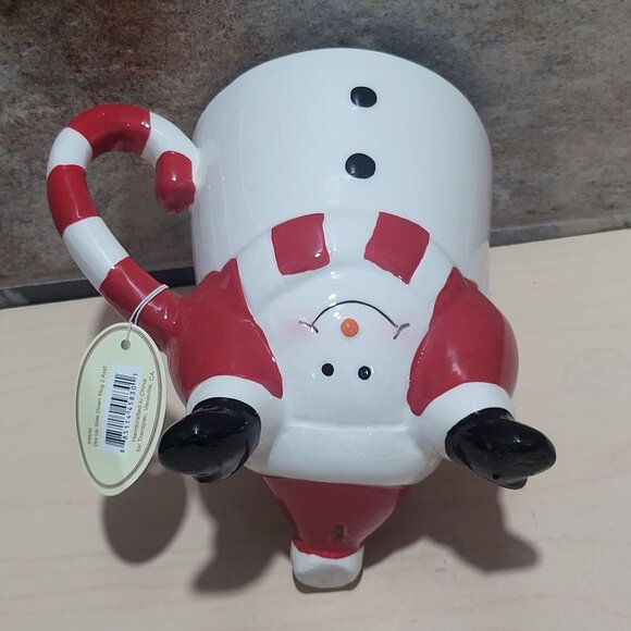 Tii Collections Upside Down Santa Snowman Ceramic Mug Hand Stand Christmas Coff - Picture 4 of 15